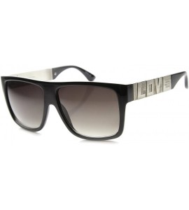 Aviator Unisex Square Sunglasses With UV400 Protected Gradient Lens - Black-silver / Lavender - CW124K982E9 $19.33