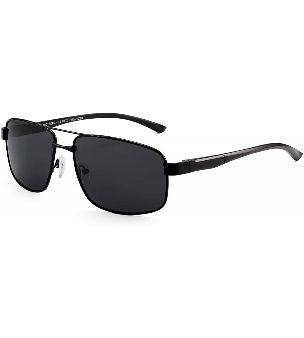 Rectangular Lightweight Rectangle Polarized Sunglasses for Men Retro Style UV400 Protection - CZ194EOZMNH $24.52
