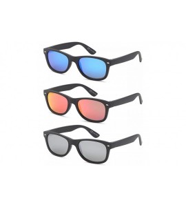 Oversized Polarized Sunglasses Men and Women 3 Pack - 3 Pairs - 55 Eye Size Matte Black Frame Mixed - CG11R8GWVSP $18.60