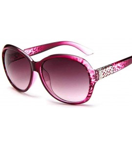 Aviator 2019 Classic Oversized Sunglasses Women Brand Designer Ladies Sun Purple - Purple - C718XQY23YZ $17.12