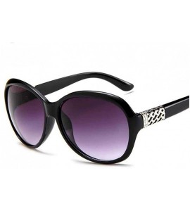 Aviator 2019 Classic Oversized Sunglasses Women Brand Designer Ladies Sun Purple - Purple - C718XQY23YZ $17.12