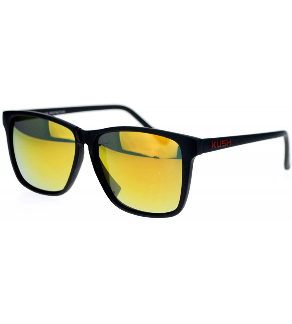Sport Matte Plastic mirrored Lens Thin Plastic horned Sport Sunglasses - Black Orange - C218XHZ2OKE $19.16