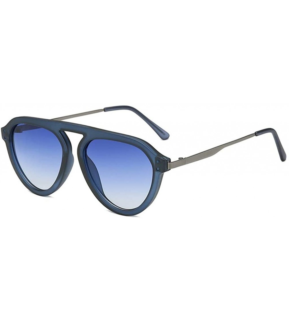 Oval Fashion Big Width Unisex Sunglasses Integrated Sexy Vintage Sun Glasses For Men/Women - C - CE18UKYU0W3 $18.03