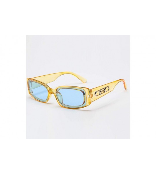 Goggle Unisex Lightweight Fashion Sunglasses Acetate Frame Mirrored Polarized Lens Glasses - Yellow - C218T09N7CH $16.82