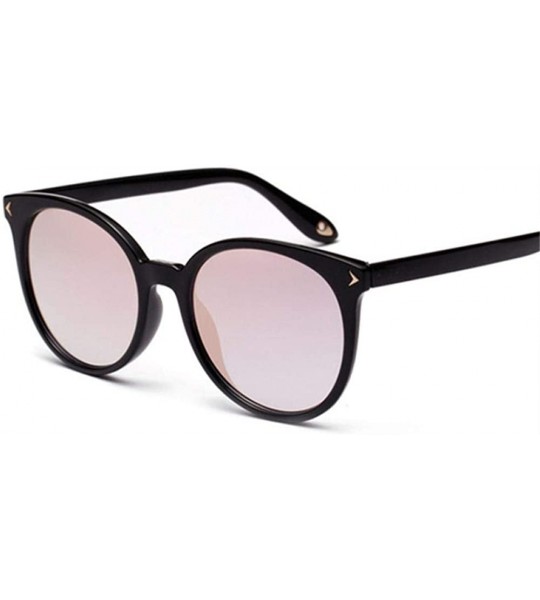 Cat Eye 90s Round Sunglasses Women Cat Eyes Sun Glasses Ladies Vintage Black C1 Multi - C3 - C918XGGTGSM $17.77