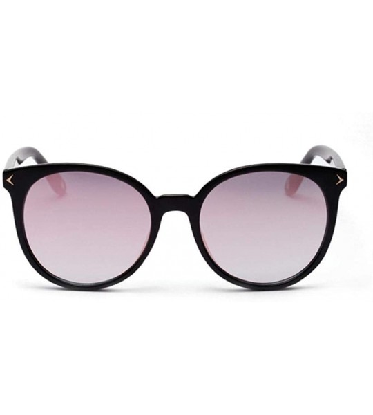 Cat Eye 90s Round Sunglasses Women Cat Eyes Sun Glasses Ladies Vintage Black C1 Multi - C3 - C918XGGTGSM $17.77