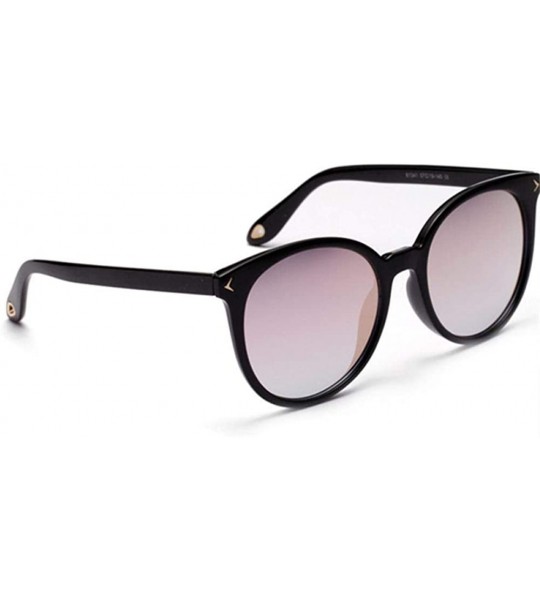 Cat Eye 90s Round Sunglasses Women Cat Eyes Sun Glasses Ladies Vintage Black C1 Multi - C3 - C918XGGTGSM $17.77