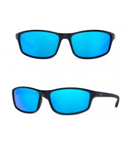 Oversized Corning glass lens sunglasses for men & Women italy made polarized option - Black/Blue Mirrored - CT18NMRHIXO $59.84