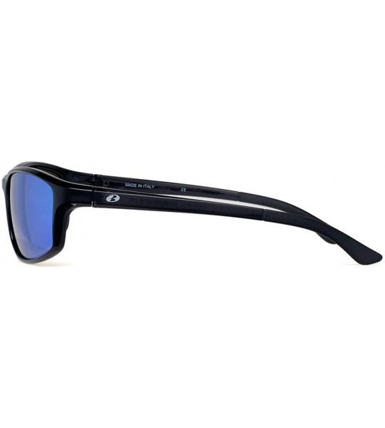 Oversized Corning glass lens sunglasses for men & Women italy made polarized option - Black/Blue Mirrored - CT18NMRHIXO $59.84