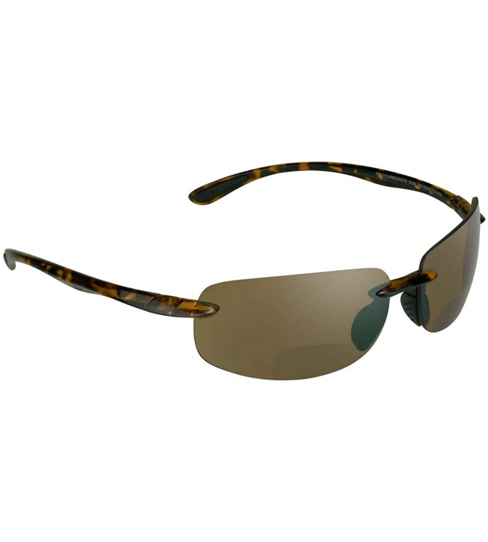 Wrap BIFOCAL Reading Sunglasses Yellow High Definition Smoke Brown Men Women - Brown With Tortoise Shell Brown - CI18MIH76OE ...
