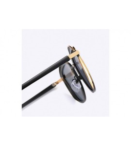 Rectangular Polarized Cat Eye Sunglasses-Thicken Round Goggle-Vintage Classic Sun Glasses - A - CD190O5XZ3X $63.76