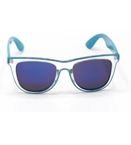 Square Designer Fashion Sunglasses For Men Women - UV400 Retro Sun Glasses - .Blue Neon - CY17X0LI97N $17.92