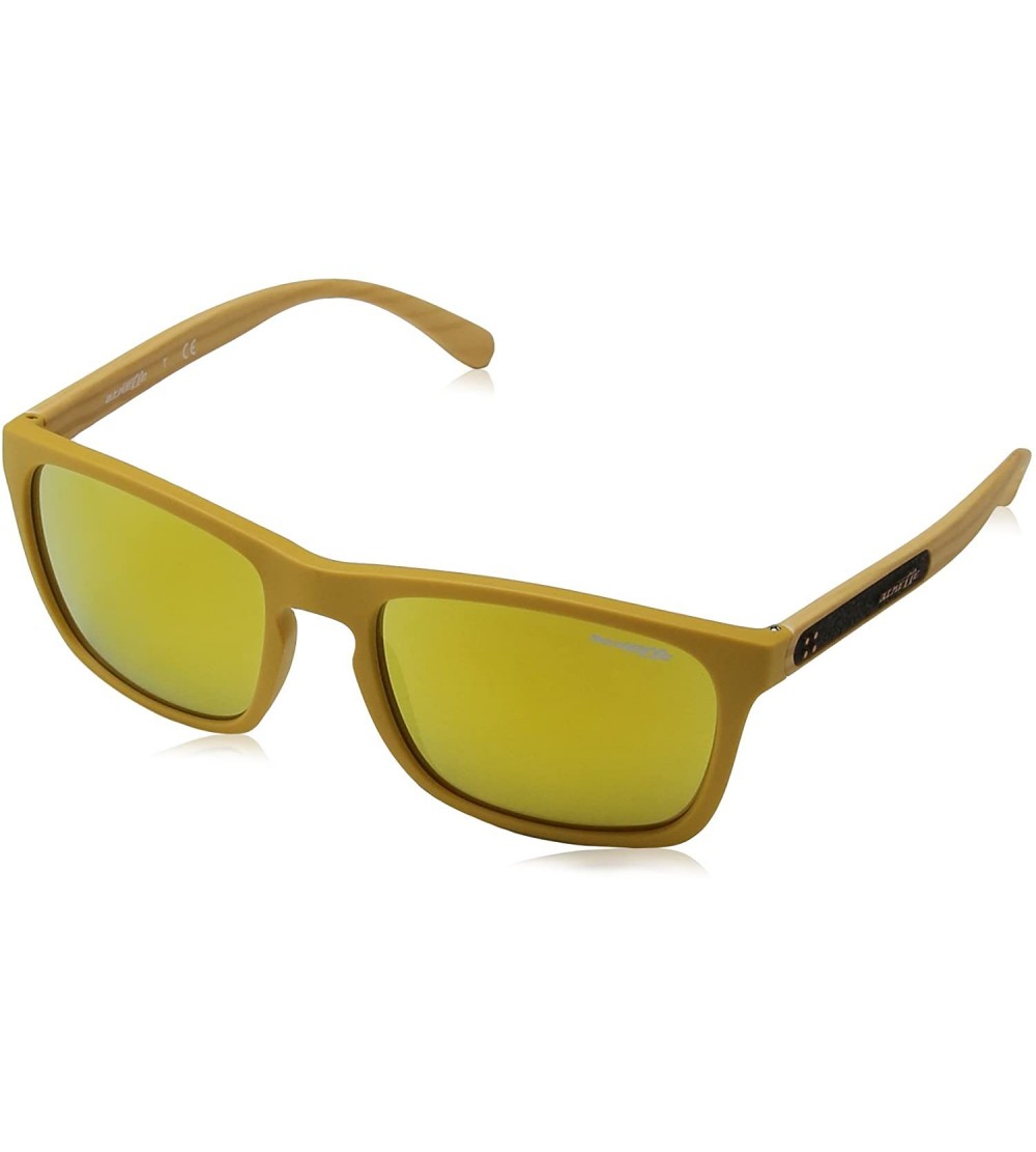 Square BURNSIDE AN4236-2457N0 Sunglasses Matte Mustard w/Brown(orange)/24k Iridium Lens 56mm - C417YEXL0ZG $69.61