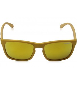 Square BURNSIDE AN4236-2457N0 Sunglasses Matte Mustard w/Brown(orange)/24k Iridium Lens 56mm - C417YEXL0ZG $69.61