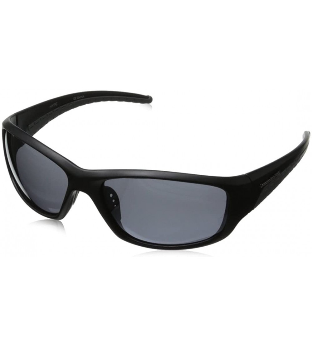 Sport Hype Polarized Oval Sunglasses - Satin Black - CE11I6HFX53 $54.12