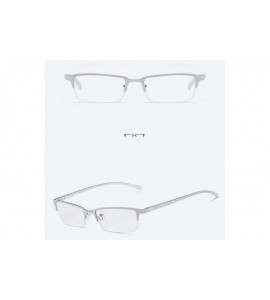 Rimless Women Men Vintage Retro Glasses Unisex Big Frame Sunglasses Eyewear Rectangle glasses - Silver - C418UMML0AH $18.60