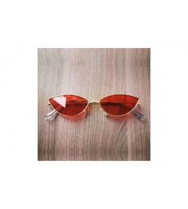 Oversized Women Cat Eye Sunglasses Cute Sexy Brand Designer Glasses Summer Retro Small Frame Black Red Cateye Sun - Silver - ...