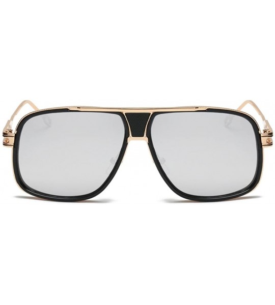 Oversized Women Men Fashion Quadrate Metal Frame Brand Classic Summer Sunglasses - C - CS189L60Q93 $19.80