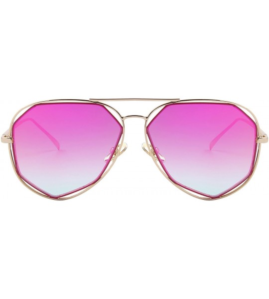 Aviator Fashion Women Brand Designer Coating Mirror Lens Summer Sunglasses S8492 - Red - C912HH8SDFN $17.72