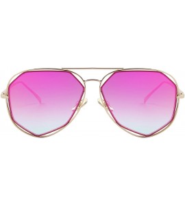 Aviator Fashion Women Brand Designer Coating Mirror Lens Summer Sunglasses S8492 - Red - C912HH8SDFN $17.72