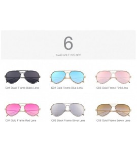 Aviator Fashion Women Brand Designer Coating Mirror Lens Summer Sunglasses S8492 - Red - C912HH8SDFN $17.72