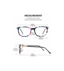 Oversized Fashion Metal Temple Horn Rimmed Clear Lens Glasses - Mixed Color B - CV17Z36MS5R $19.28