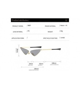 Cat Eye Cat Eye Sunglasses for Women Small Face Metal Frame Candy Color Eyewear UV400 - C2 Gold Brown - CS190326SSU $23.98