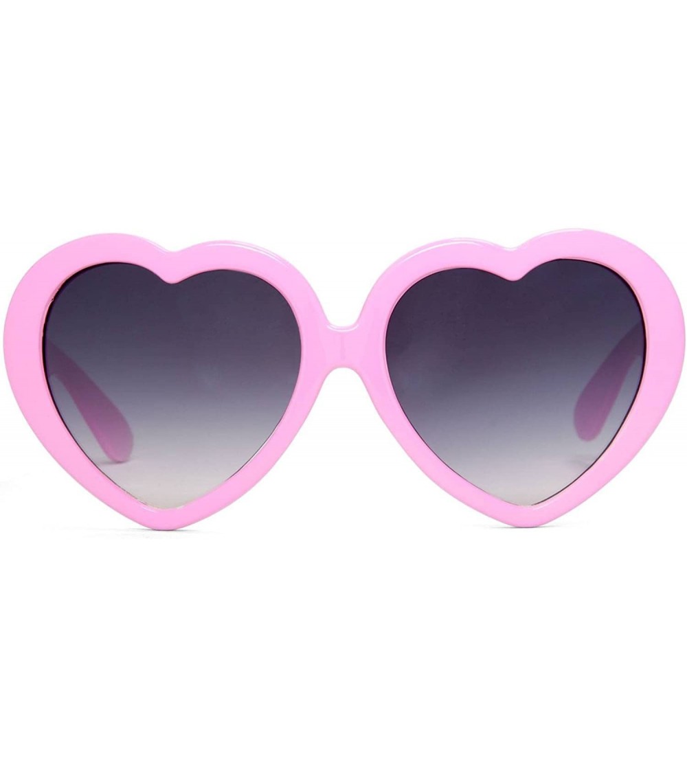 Oversized Oversized Heart Shaped Sunglasses - White - CG12O14UL39 $18.62