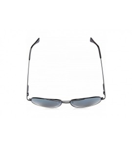 Aviator Unisex Aviator Sunglasses Mirrored Lens Metal Frame MR1905 - C5 Mirrored Grey Lens/Black Frame - CK18GS5G5RI $42.20