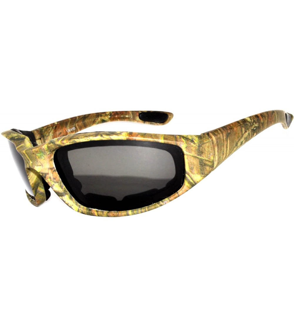 Sport Motorcycle Camouflage Padded Foam Sport Glasses Smoke Lens - CP182KDQROY $18.31