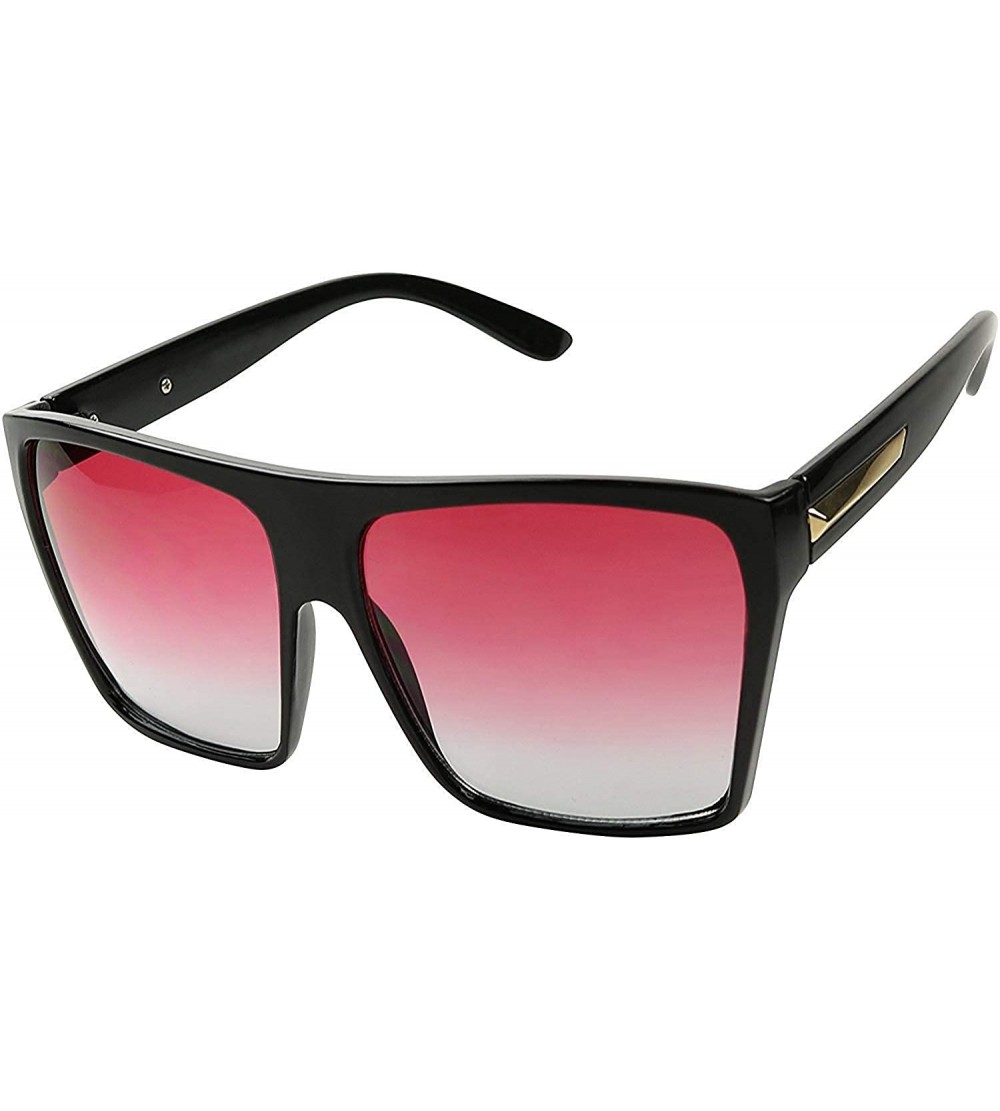 Wayfarer Big XL Large Square Trapezoid Shape Oversized Flat Top Kim K Fashion Sunglasses - CO18GOC3LCD $23.41