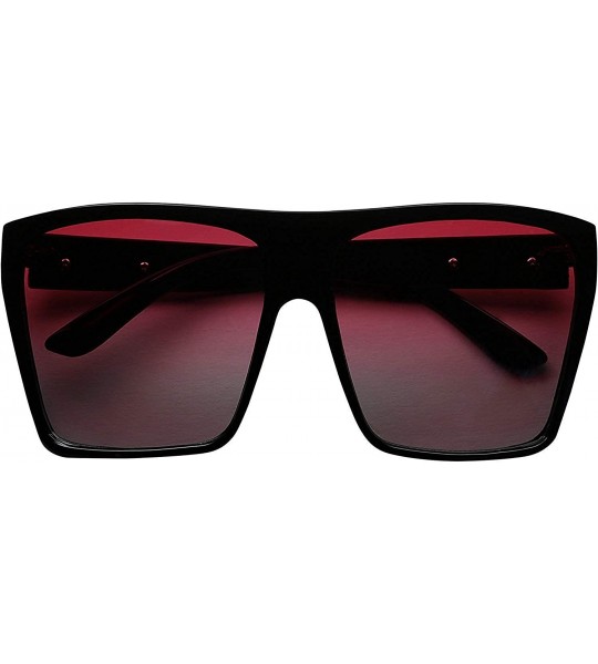 Wayfarer Big XL Large Square Trapezoid Shape Oversized Flat Top Kim K Fashion Sunglasses - CO18GOC3LCD $23.41