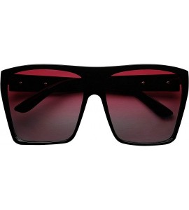 Wayfarer Big XL Large Square Trapezoid Shape Oversized Flat Top Kim K Fashion Sunglasses - CO18GOC3LCD $23.41