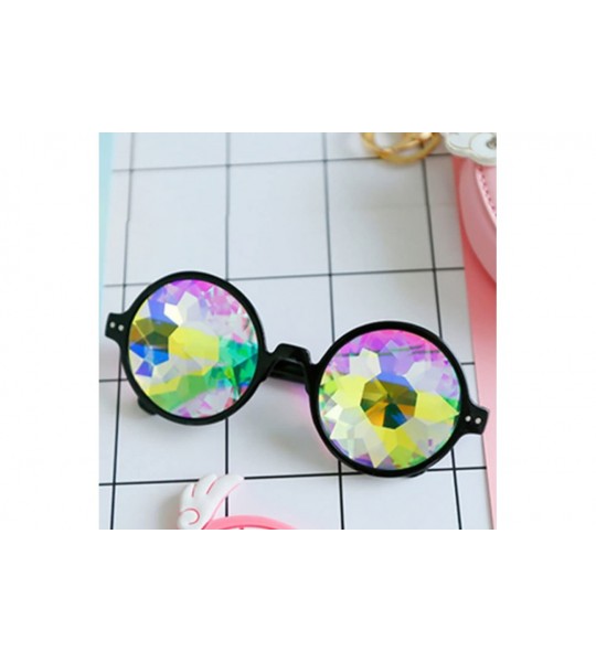 Round Round Kaleidoscope Glasses Rainbow Prism Sunglasses for Women Men Party Rave Festival Eyeglasses by 2DXuixsh - CZ18SG5W...