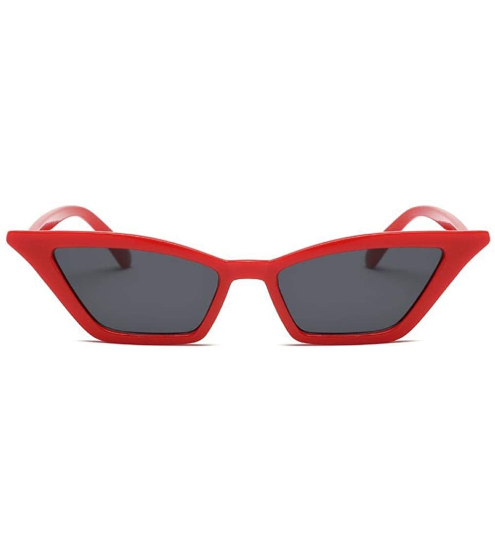 Aviator Vintage Sunglasses Women Cat Eye Luxury Brand Designer Sun Glasses Csilver - Rblack - C518YKUOZX6 $16.86