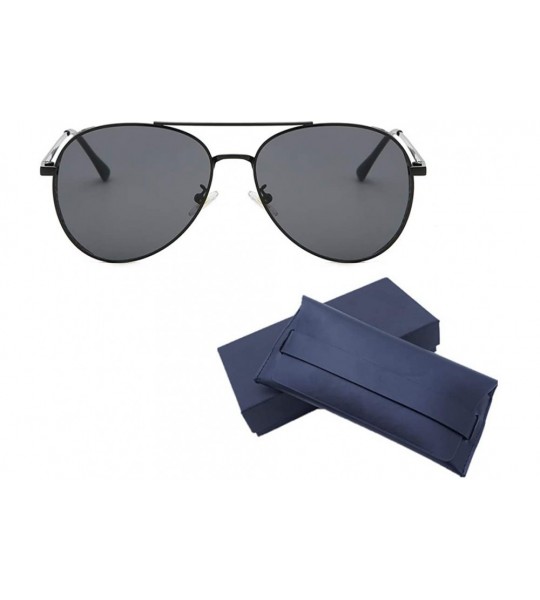 Aviator Sunglasses Lightweight Classic Polarized Protection - Gray - CM1904UTDCQ $30.92