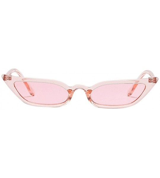 Cat Eye Sunglasses for Women Cat Eye Vintage Sunglasses Retro Small Sunglasses Punk Eyewear - Pink - CU18QMZ6EZI $15.03