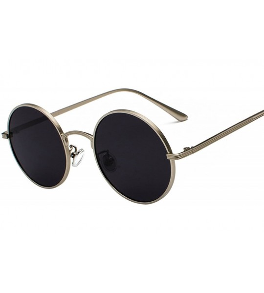 Rimless Women Retro Classic Punk Sunglasses Fashion Personality Men Vintage Metal Frame Mirrors Round Sun Glasses - 9 - CA198...