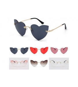 Sport Irregular Heart Shaper Sunglasses For Women Polarized Uv Protection - Rimless Sun Glasses Stylish Outdoor Eyewear - CK1...