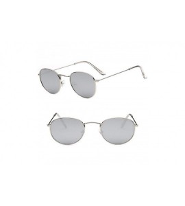 Oversized 2019 Retro Round Sunglasses Women Brand Designer Sun Glasses For Women Alloy Mirror Sunglasses - Gray - C818W7YYETN...