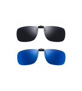 Aviator Sunglasses Polarized Frameless Rectangle Prescription - Iceblue+grey - C718WZQ28DM $26.15