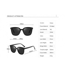 Oversized Polarized Sunglasses Oversized Square Eyewear Full Rimmed Protection Anti-UV for Men and Women - Black - CZ18QOGAET...