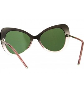 Butterfly Womens Fashion Sunglasses Butterfly Frame Translucent Colors UV 400 - Gray Pink (Green) - CK1887IXR7Q $19.98