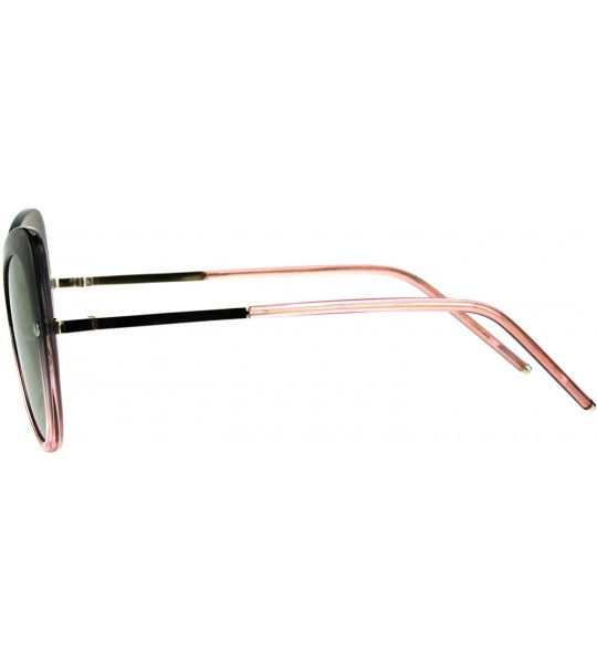 Butterfly Womens Fashion Sunglasses Butterfly Frame Translucent Colors UV 400 - Gray Pink (Green) - CK1887IXR7Q $19.98