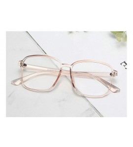 Square Nearsighted Photochromic Sunglasses Large Frame Square Myopia Glasses Men's Transition Flat Light - Champagne - C41947...