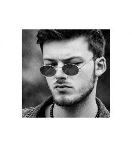 Oval Luxury Retro Small Metal Frame Steampunk Sunglasses Men Women Vintage Oval C2 - C1 - CO18YR3Y7Y7 $16.80