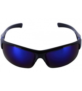 Sport Unisex Cycling Sunglasses Outdoor Sports Sunglasses with Lightweight Frame - Black&blue - CI180T2T49C $15.66