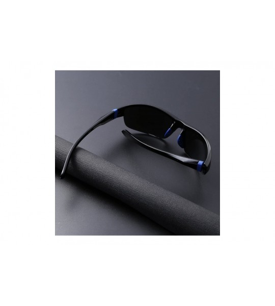 Sport Unisex Cycling Sunglasses Outdoor Sports Sunglasses with Lightweight Frame - Black&blue - CI180T2T49C $15.66