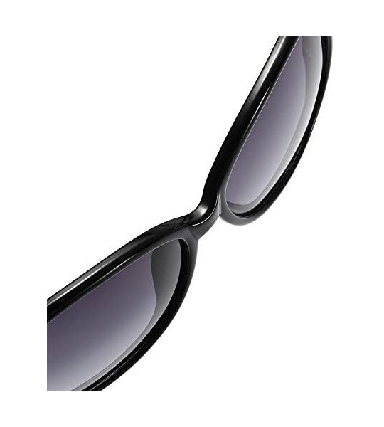 Oversized Women's Square Metal Polarized HD Sunglasses with Vented Temple 100% UV Protection - C - C4198O3D7YI $31.41