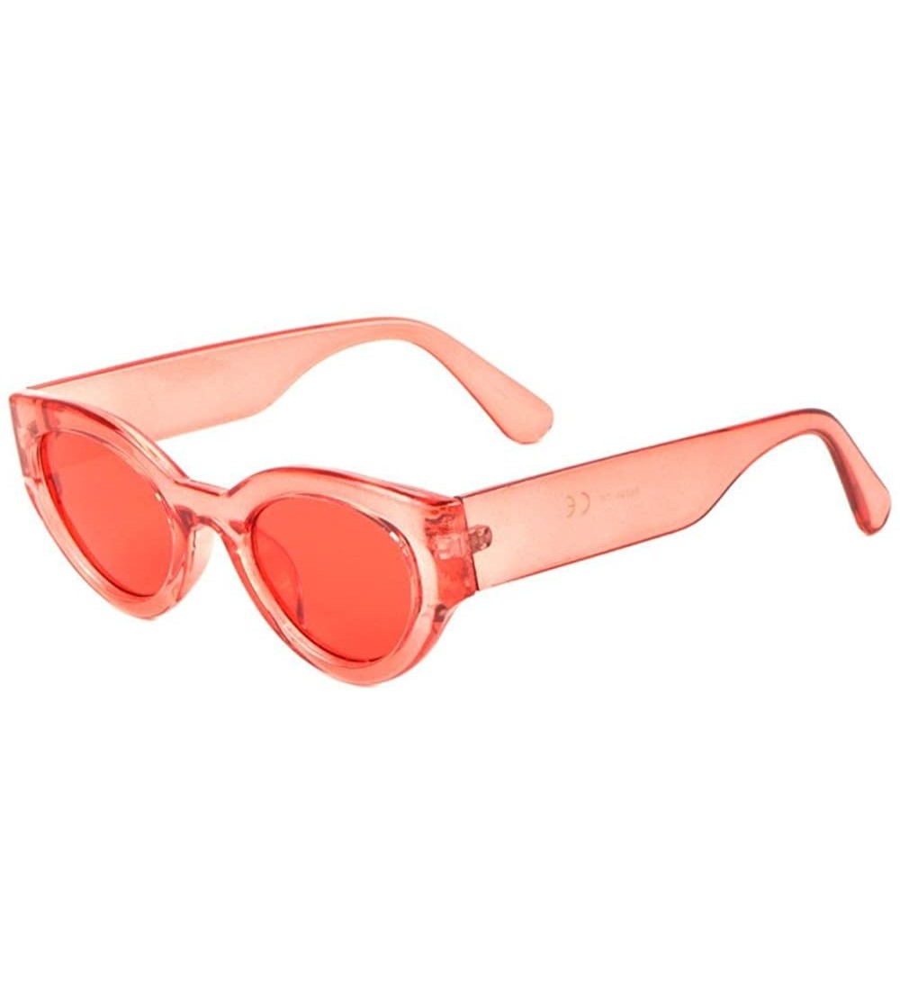 Cat Eye Sophia Thick Bold Cat Eye Womens Sunglasses - Red Transparent Frame - CN18GGALQD9 $17.01